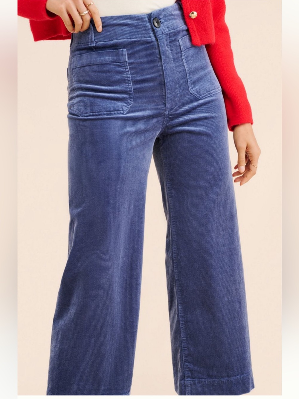 Anthropologie Pilcro Women's slate blue Corduroy Flare Jeans